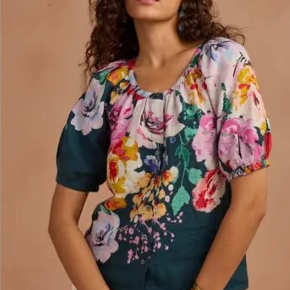 Sundance Graceful Verenia Linen Top M - NWT